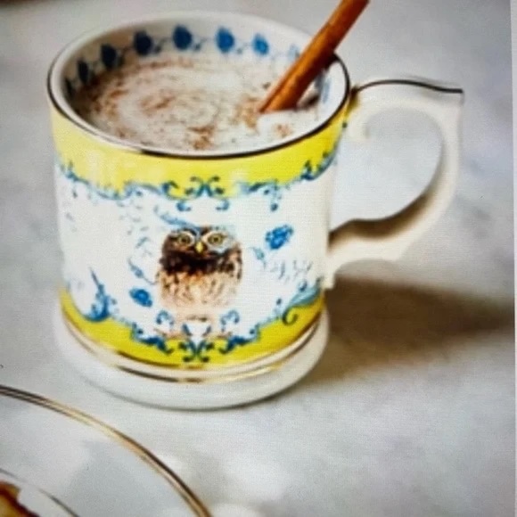 New Anthropologie Lou Rota Stoneware Mug Owl - Picture 2 of 2